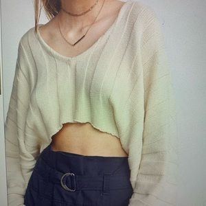 Silence & Noise Black Oversized Cropped Sweater